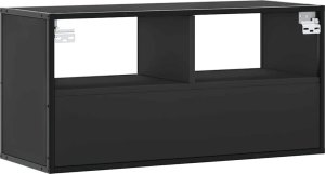 Szafka pod telewizor, czarna, 80x31x39,5 cm 6