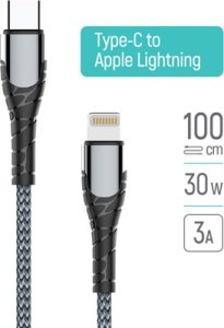 Kabel USB ColorWay USB-C - Lightning 1 m Szary (CW-CBPDCL033-GR) 2