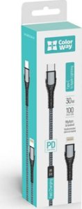 Kabel USB ColorWay USB-C - Lightning 1 m Szary (CW-CBPDCL033-GR) 3