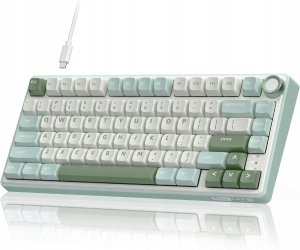 Klawiatura Royal Kludge RK R75 RGB Sky Cyan bezprzewodowa klawiatura | 75%, Hot-swap, Sidabrinis switches, US 2