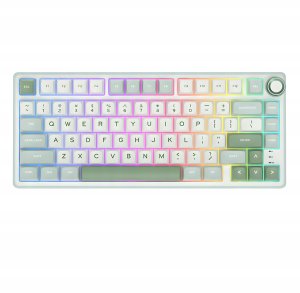 Klawiatura Royal Kludge RK R75 RGB Sky Cyan bezprzewodowa klawiatura | 75%, Hot-swap, Sidabrinis switches, US 8