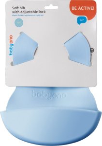 BABY ONO 835/05  BŁĘKITNY  MIĘKKI         ŚLINIAK Z KIESZONKĄ I REGULOWANYM ZAPIĘCIEM 4