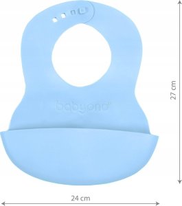 BABY ONO 835/05  BŁĘKITNY  MIĘKKI         ŚLINIAK Z KIESZONKĄ I REGULOWANYM ZAPIĘCIEM 5