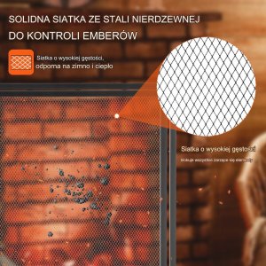 Vevor Osłona Kominkowa Pojedynczy Panel 3