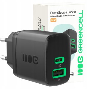 Ładowarka Green Cell PowerSource Duo30 1x USB-A 1x USB-C 3 A (CHARB-GC-30AC-B) 7