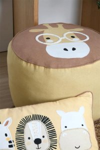 Pufa dla dziecka COQUIN zebra, Ø 40 cm 3