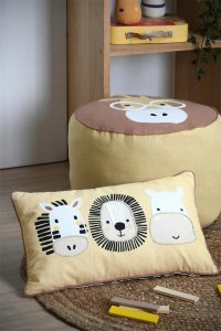 Pufa dla dziecka COQUIN zebra, Ø 40 cm 4