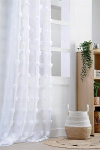 Firana POMPINOU pompony, 135 x 260 cm 3