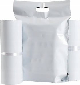 AD Accessories Foliopaki kurierzy z uchwytem 350 x 460 mm + 70 mm uchwyt RC090 50szt PAKIET białe 9