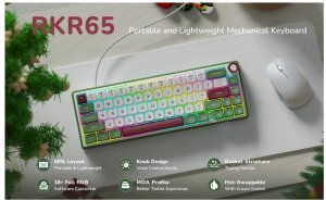 Royal Kludge R65 RGB Žalias sand laidinė mechaninė klaviatūra | 60%, Brown switches, US 3