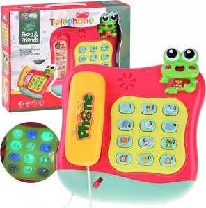 Kolorowy grający telefon z przyciskami gra melodie świeci ZA4625 1