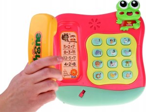 Jokomisiada Kolorowy grający telefon z przyciskami gra melodie świeci ZA4625 6