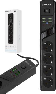 Listwa Przeciwprzepięciowa Zasilająca Przedłużacz 4x 230v 4x Usb 2x Type-c / Power Strip P-04 1
