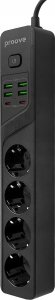Listwa zasilająca Tech-Protect Listwa Przeciwprzepięciowa Zasilająca Przedłużacz 4x 230v 4x USB 2x Type-C P-04 5