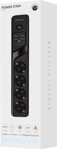 Listwa zasilająca Tech-Protect Listwa Przeciwprzepięciowa Zasilająca Przedłużacz 4x 230v 4x USB 2x Type-C P-04 6