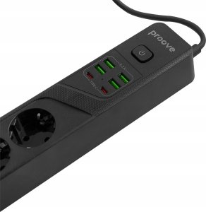 Listwa zasilająca Tech-Protect Listwa Przeciwprzepięciowa Zasilająca Przedłużacz 4x 230v 4x USB 2x Type-C P-04 10