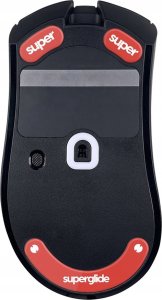 Pulsar Superglide Glass Skates Razer Deathadder V3 Pro Raudona Pakaitiniai Pelė feet 2