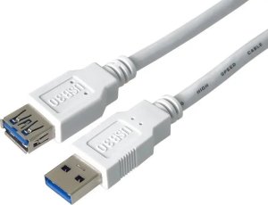 Kabel USB PremiumCord USB-A - USB-A 3 m Biały (ku3paa3w) 2