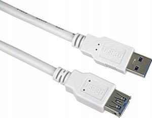 Kabel USB PremiumCord USB-A - USB-A 3 m Biały (ku3paa3w) 3