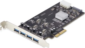 STARTECH.COM 4-Port USB PCIe Karte USB 3.2 5Gbps PCI Express Karte mit 4 unabh�ngigen USB-Controllern 4 USB-A Anschlusse 1