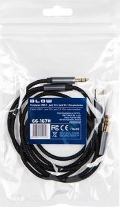Kabel USB Blow USB-C - mini Jack 3.5 mm 1.2 m Czarny 2