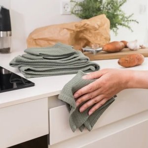 OlsenHome - Vaffel Karklude 28x28cm - 3 Pak Duck Green 4