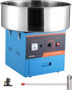 Elektryczna Maszyna do Waty Cukrowej na Kółkach Niebieska 2