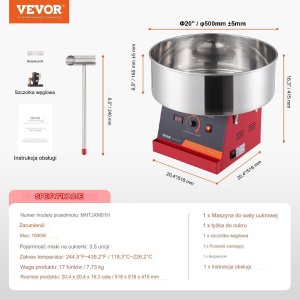 Elektryczna Maszyna do Waty Cukrowej 2