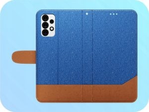 Hello Case Etui z Klapką Do Samsung Galaxy A13 4G (Jeans, Skórzane, Kabura) Szkło 9H 7