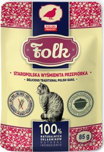 Karma mokra dla kota FOLK Staropolska wyśmienita przepiórka saszetka 85 g 1