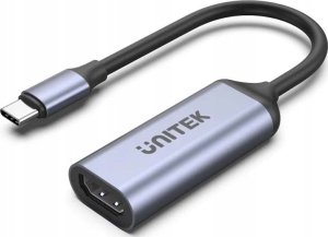 Unitek Adapter USB-C na HDMI 2.1 (8K 60Hz) szary 15cm 1