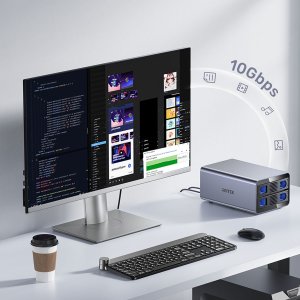 Kieszeń Unitek SATA 2.5/3.5 4 tryby 40TB USB C 10Gb/s 20