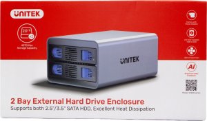 Kieszeń Unitek SATA 2.5/3.5 4 tryby 40TB USB C 10Gb/s 6