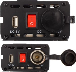 VOLT Przetwornica DC/DC 24/12V DC 200 GNIAZDO ZAPALNICZKI + USB 2