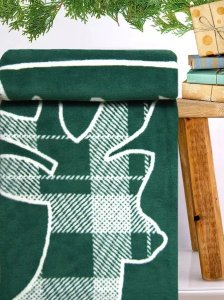 Koc WINTER TIME 150x200 zielony/biały GRENO 3