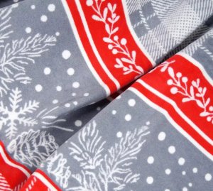 Koc WINTER MAGIC 150x200 czerwony/szary GRENO 2