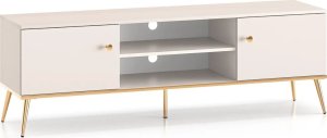 Szafka RTV MELLANIE 160 cm kaszmir/złoty ML MEBLE 1