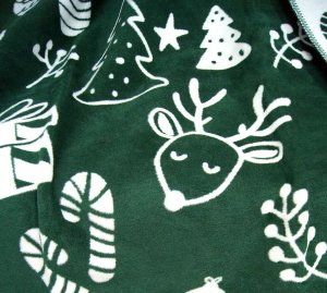 Koc FULL ŚWIĘTA 150x200 zielony/biały GRENO 2