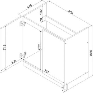 Zestaw mebli kuchennych GIANNA 2,0x2,6 biała alaska/dąb artisan STOLKAR 9