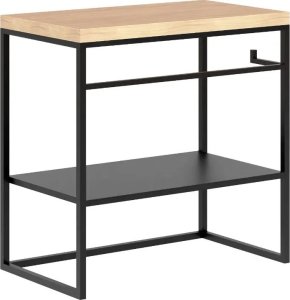Szafka pod umywalkę nablatową LILY 60x35 cm czarny/dąb BALTICA DESIGN 1