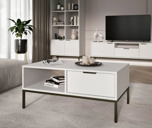 Stolik kawowy AUSTIN 80x60 biały/czarny KOCOT MEBLE 5