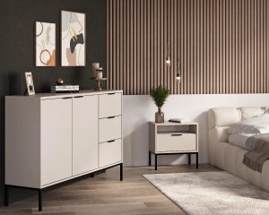 Komoda AUSTIN 150 biała/czarna KOCOT MEBLE 7