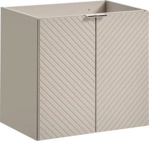 Szafka pod umywalkę nablatową VIVA CASHMERE 2D 60cmx2 kaszmirowy mat - zestaw 140cm z regałem COMAD 7