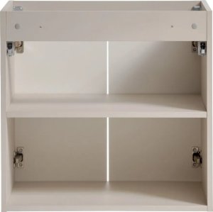 Szafka pod umywalkę nablatową VIVA CASHMERE 2D 60cmx2 kaszmirowy mat - zestaw 140cm z regałem COMAD 9