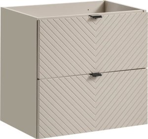 Szafka pod umywalkę nablatową VIVA CASHMERE 2S 60cmx2 kaszmirowy mat - zestaw 160cm z koszem na pranie COMAD 2