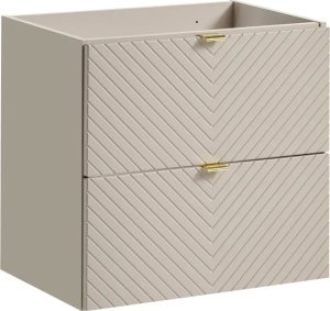 Szafka pod umywalkę nablatową VIVA CASHMERE 2S 60cmx2 kaszmirowy mat - zestaw 160cm z koszem na pranie COMAD 3