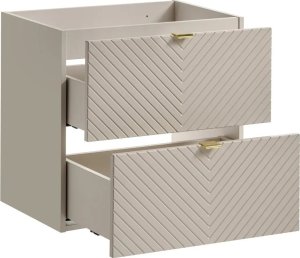 Szafka pod umywalkę nablatową VIVA CASHMERE 2S 60cmx2 kaszmirowy mat - zestaw 160cm z koszem na pranie COMAD 5