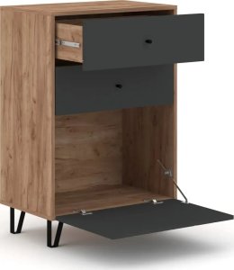 Szafka na buty BILBAO 1D2S dąb craft tobacco/grafit mat WIPMEB 7