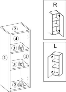 Szafka łazienkowa DALIA CASHMERE 1D 30 cm kaszmirowy mat COMAD 5