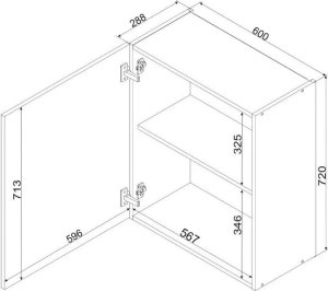 Zestaw mebli kuchennych GIANNA dł. 2m biała alaska/dąb artisan STOLKAR 11